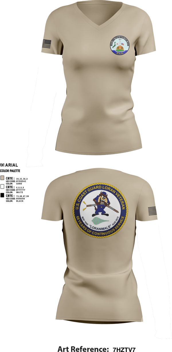 Women's Short Sleeve Vneck Shirt, Marcus Island Loran Station, Coast Guard, Teamtime, Team time, sublimation, custom sports apparel, team uniforms, spirit wear, spiritwear, sports uniforms, custom shirts, team store, custom team store, fundraiser sports, apparel fundraiser