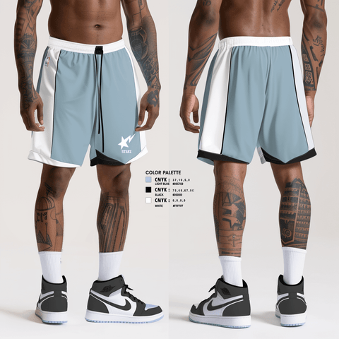 Athletic Shorts With Pockets, Starz, Men's Basketball, Teamtime, Team time, sublimation, custom sports apparel, team uniforms, spirit wear, spiritwear, sports uniforms, custom shirts, team store, custom team store, fundraiser sports, apparel fundraiser