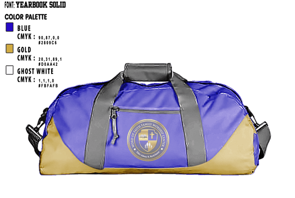 Duffle Bag, Word of Faith FWCWord of Faith FWC, , Teamtime, Team time, sublimation, custom sports apparel, team uniforms, spirit wear, spiritwear, sports uniforms, custom shirts, team store, custom team store, fundraiser sports, apparel fundraiser