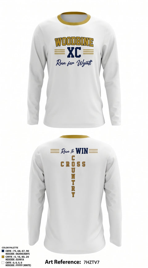 Woodbine High School Cross Country Long Sleeve Performance Shirt - 2