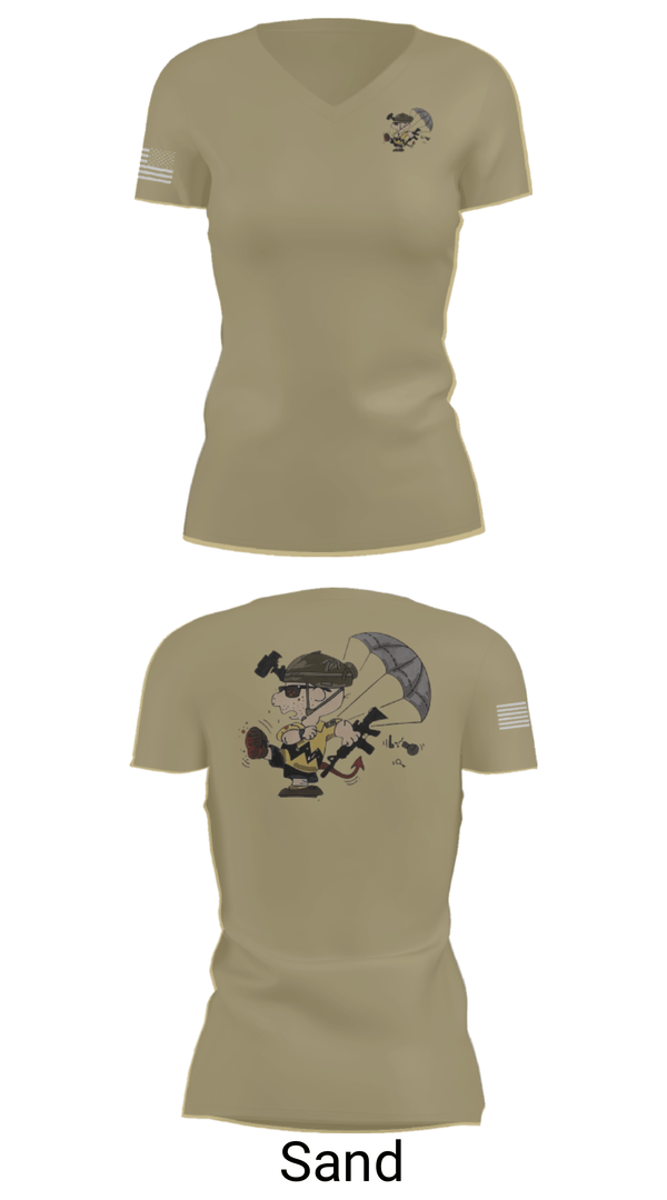 Women's Short Sleeve Vneck Shirt, 1-508th PIR, Army, Teamtime, Team time, sublimation, custom sports apparel, team uniforms, spirit wear, spiritwear, sports uniforms, custom shirts, team store, custom team store, fundraiser sports, apparel fundraiser