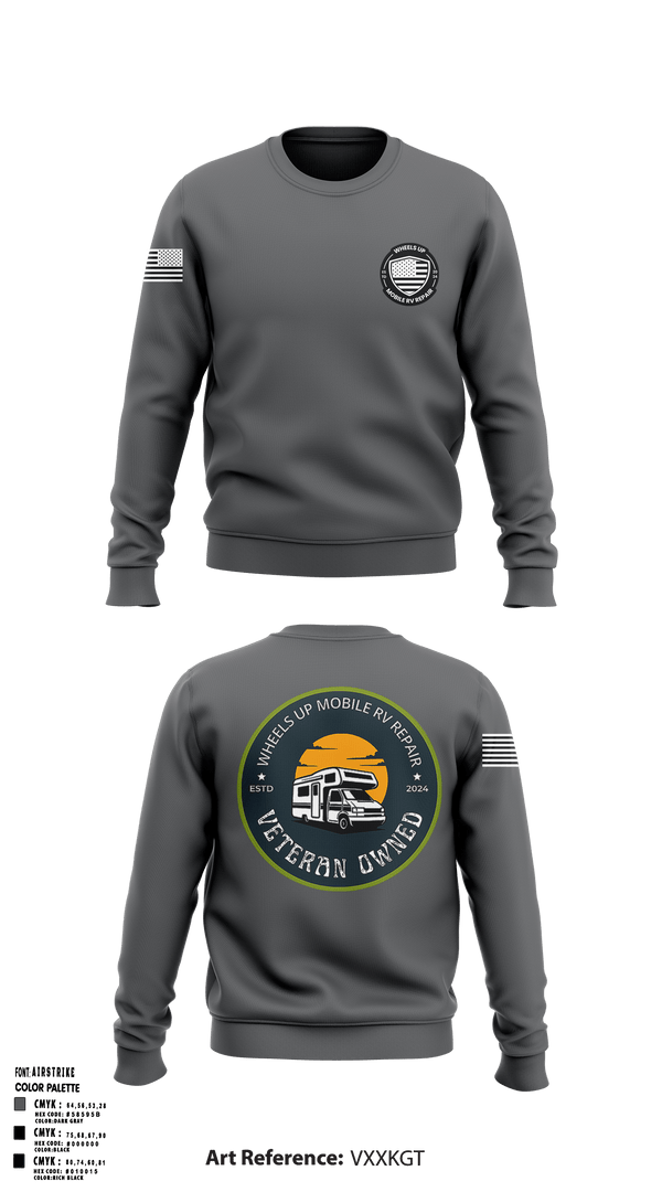 Crew Neck Sweatshirt, Wheels Up Mobile RV RepairCullman County Dive TeamWheels Up Mobile RV Repair, , Teamtime, Team time, sublimation, custom sports apparel, team uniforms, spirit wear, spiritwear, sports uniforms, custom shirts, team store, custom team store, fundraiser sports, apparel fundraiser