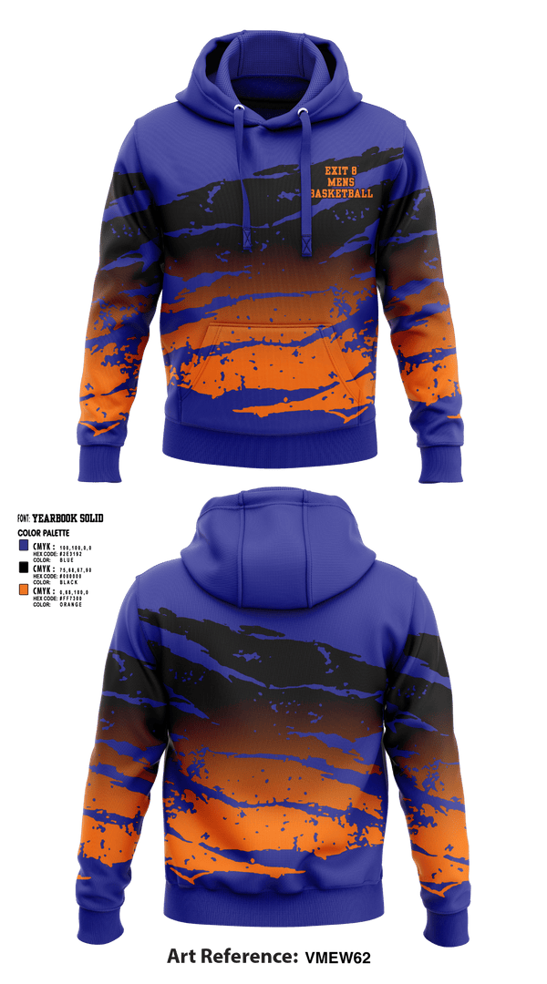 Hoodie, Exit 8, Men's Basketball, Teamtime, Team time, sublimation, custom sports apparel, team uniforms, spirit wear, spiritwear, sports uniforms, custom shirts, team store, custom team store, fundraiser sports, apparel fundraiser