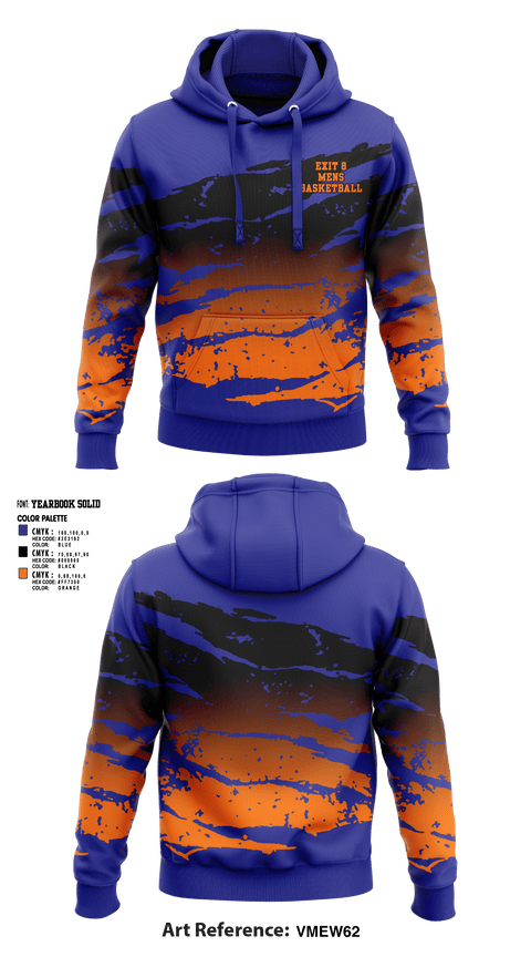 Hoodie, Exit 8, Men's Basketball, Teamtime, Team time, sublimation, custom sports apparel, team uniforms, spirit wear, spiritwear, sports uniforms, custom shirts, team store, custom team store, fundraiser sports, apparel fundraiser