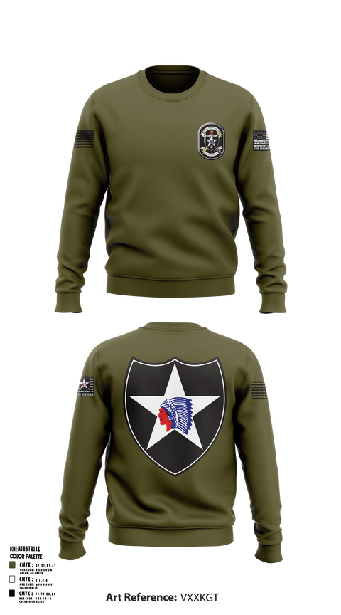 Crew Neck Sweatshirt, 2nd Infantry 2nd Brigade Alpha Company, Army, Teamtime, Team time, sublimation, custom sports apparel, team uniforms, spirit wear, spiritwear, sports uniforms, custom shirts, team store, custom team store, fundraiser sports, apparel fundraiser