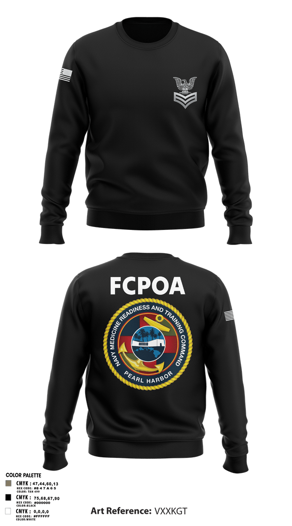 Crew Neck Sweatshirt, NMRTC-PH FCPOA, Navy, Teamtime, Team time, sublimation, custom sports apparel, team uniforms, spirit wear, spiritwear, sports uniforms, custom shirts, team store, custom team store, fundraiser sports, apparel fundraiser