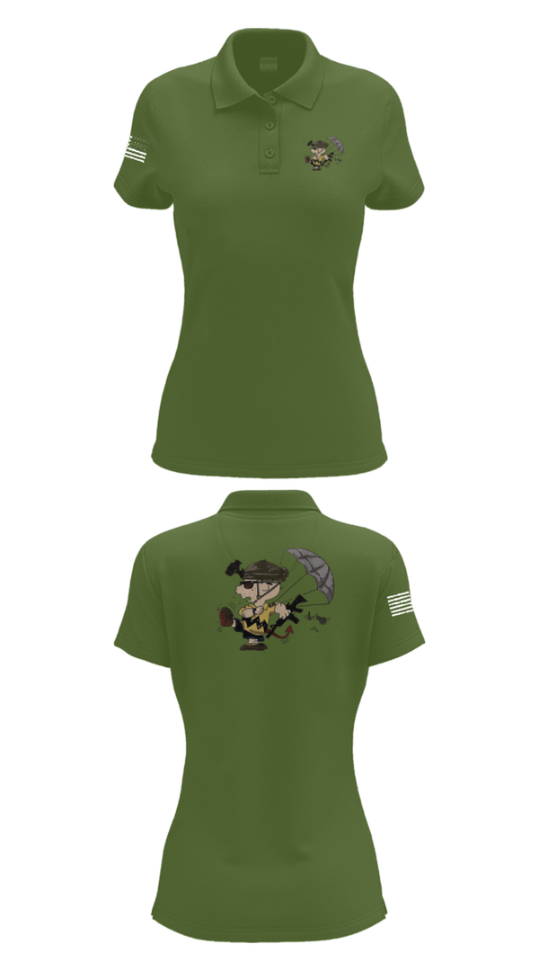 Women's Short Sleeve Performance Polo, 1-508th PIR, Army, Teamtime, Team time, sublimation, custom sports apparel, team uniforms, spirit wear, spiritwear, sports uniforms, custom shirts, team store, custom team store, fundraiser sports, apparel fundraiser