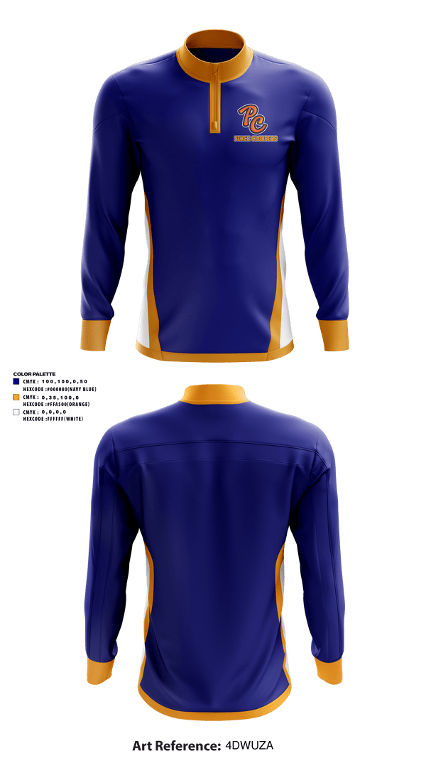Quarter Zip Jacket, Peach Clobbers, Baseball, Teamtime, Team time, sublimation, custom sports apparel, team uniforms, spirit wear, spiritwear, sports uniforms, custom shirts, team store, custom team store, fundraiser sports, apparel fundraiser