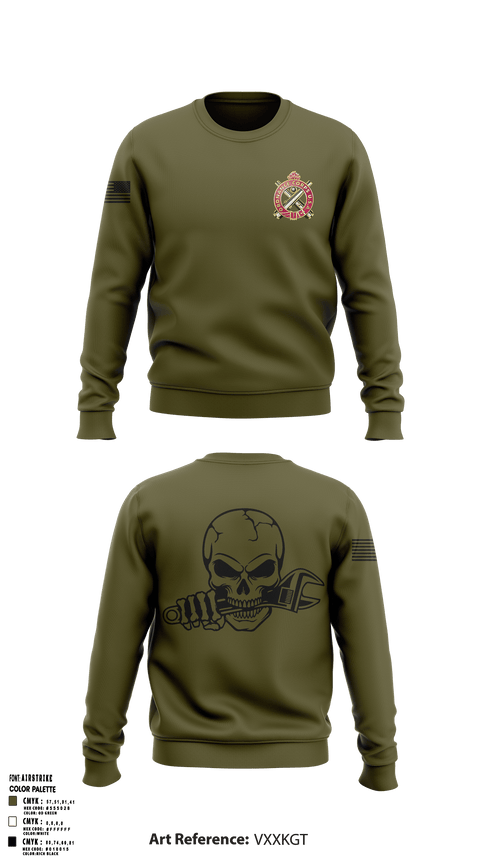 Crew Neck Sweatshirt, 829 EVCC, National Guard, Teamtime, Team time, sublimation, custom sports apparel, team uniforms, spirit wear, spiritwear, sports uniforms, custom shirts, team store, custom team store, fundraiser sports, apparel fundraiser
