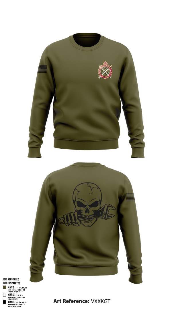 Crew Neck Sweatshirt, 829 EVCC, National Guard, Teamtime, Team time, sublimation, custom sports apparel, team uniforms, spirit wear, spiritwear, sports uniforms, custom shirts, team store, custom team store, fundraiser sports, apparel fundraiser