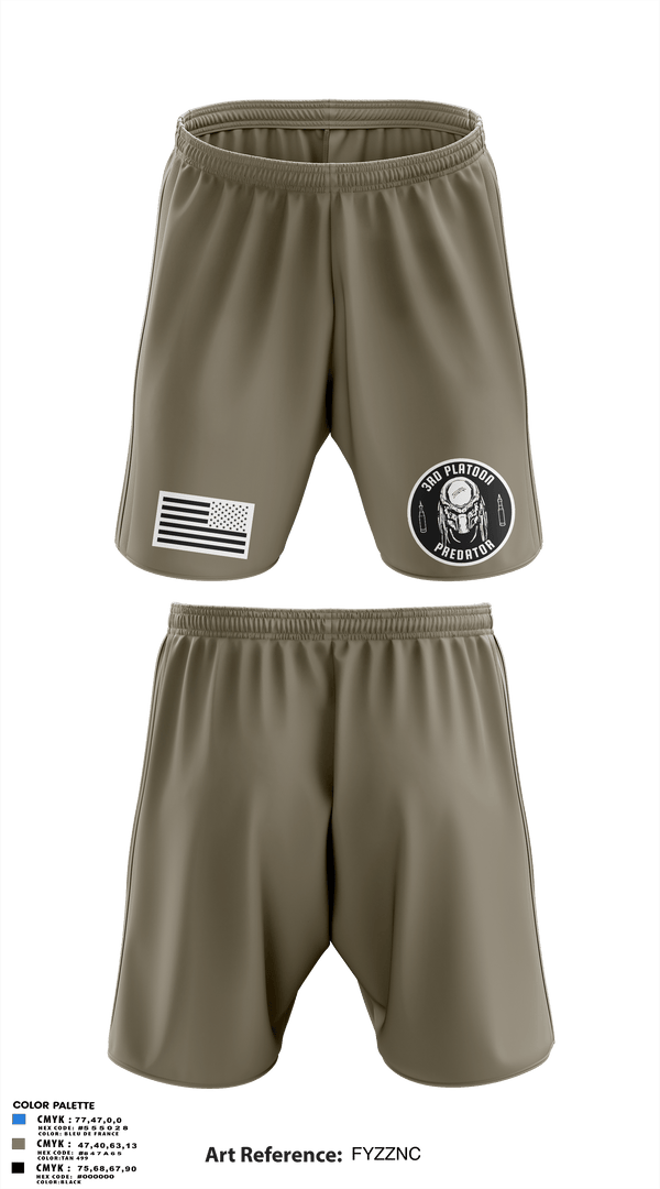 Athletic Shorts With Pockets, 3rd Platoon, Army, Teamtime, Team time, sublimation, custom sports apparel, team uniforms, spirit wear, spiritwear, sports uniforms, custom shirts, team store, custom team store, fundraiser sports, apparel fundraiser