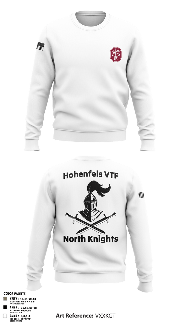 Crew Neck Sweatshirt, Hohenfels VTF, Army, Teamtime, Team time, sublimation, custom sports apparel, team uniforms, spirit wear, spiritwear, sports uniforms, custom shirts, team store, custom team store, fundraiser sports, apparel fundraiser