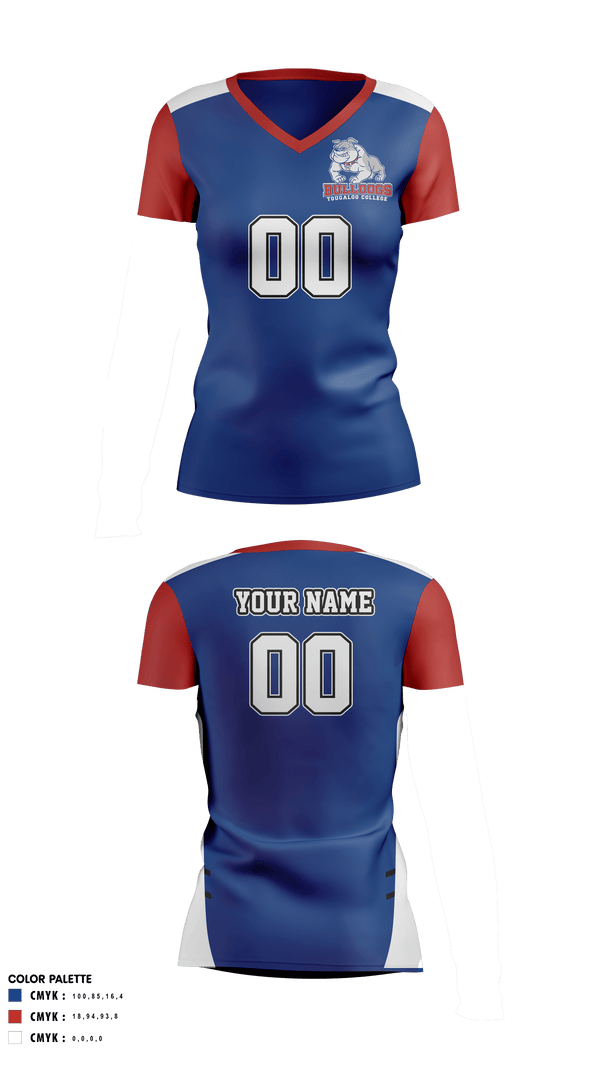 Women's Short Sleeve Vneck Shirt, Tougaloo College Volleyball, Women's Volleyball, Teamtime, Team time, sublimation, custom sports apparel, team uniforms, spirit wear, spiritwear, sports uniforms, custom shirts, team store, custom team store, fundraiser sports, apparel fundraiser