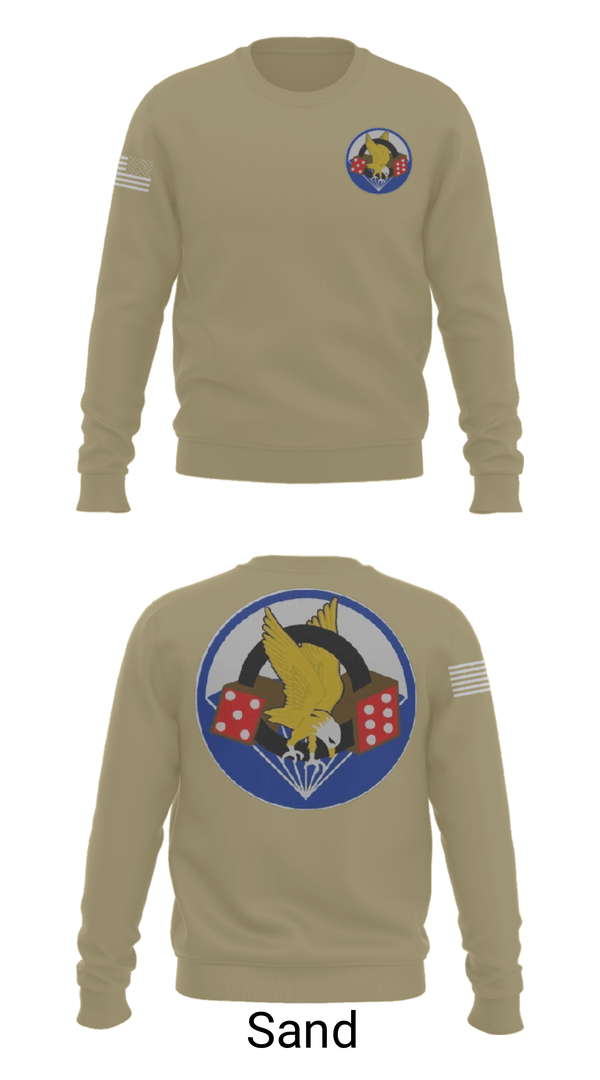 Crew Neck Sweatshirt, 506th PIR, Army, Teamtime, Team time, sublimation, custom sports apparel, team uniforms, spirit wear, spiritwear, sports uniforms, custom shirts, team store, custom team store, fundraiser sports, apparel fundraiser
