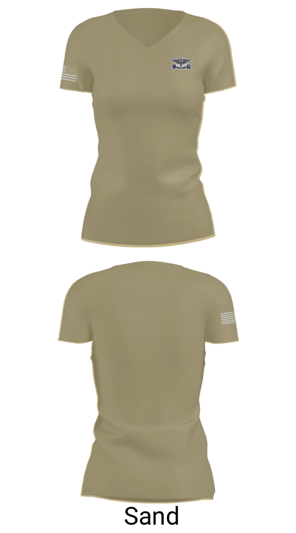 Women's Short Sleeve Vneck Shirt, HCS 935th Aviation support battalion, , Teamtime, Team time, sublimation, custom sports apparel, team uniforms, spirit wear, spiritwear, sports uniforms, custom shirts, team store, custom team store, fundraiser sports, apparel fundraiser