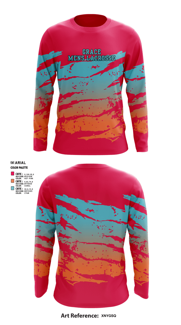 Long Sleeve Performance Shirt, Grace, Men's Lacrosse, Teamtime, Team time, sublimation, custom sports apparel, team uniforms, spirit wear, spiritwear, sports uniforms, custom shirts, team store, custom team store, fundraiser sports, apparel fundraiser