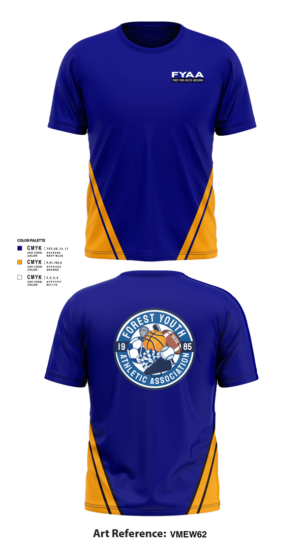 Short Sleeve Performance Shirt, Forest Youth Athletic Association Football, Football, Teamtime, Team time, sublimation, custom sports apparel, team uniforms, spirit wear, spiritwear, sports uniforms, custom shirts, team store, custom team store, fundraiser sports, apparel fundraiser