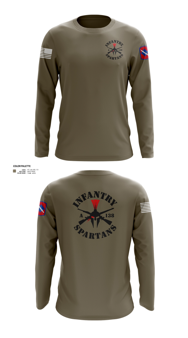 Long Sleeve Performance Shirt, Alpha Company 1-138th Infantry Regiment, , Teamtime, Team time, sublimation, custom sports apparel, team uniforms, spirit wear, spiritwear, sports uniforms, custom shirts, team store, custom team store, fundraiser sports, apparel fundraiser