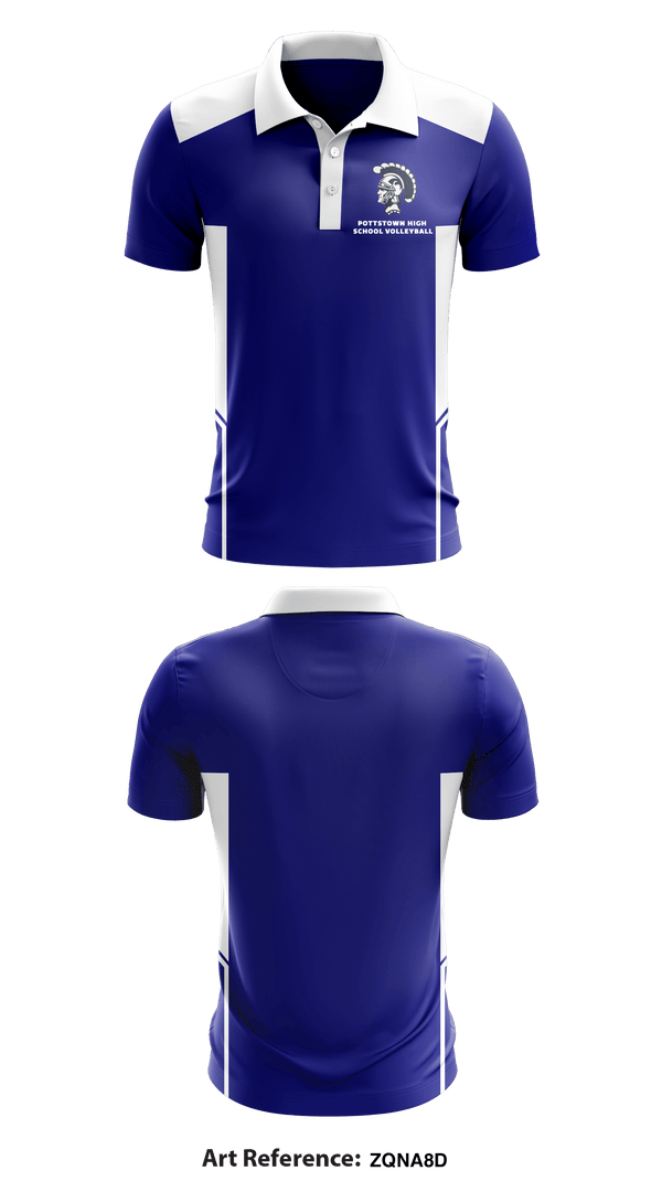 Short Sleeve Performance Polo, Pottstown High School Volleyball, Women's Volleyball, Teamtime, Team time, sublimation, custom sports apparel, team uniforms, spirit wear, spiritwear, sports uniforms, custom shirts, team store, custom team store, fundraiser sports, apparel fundraiser