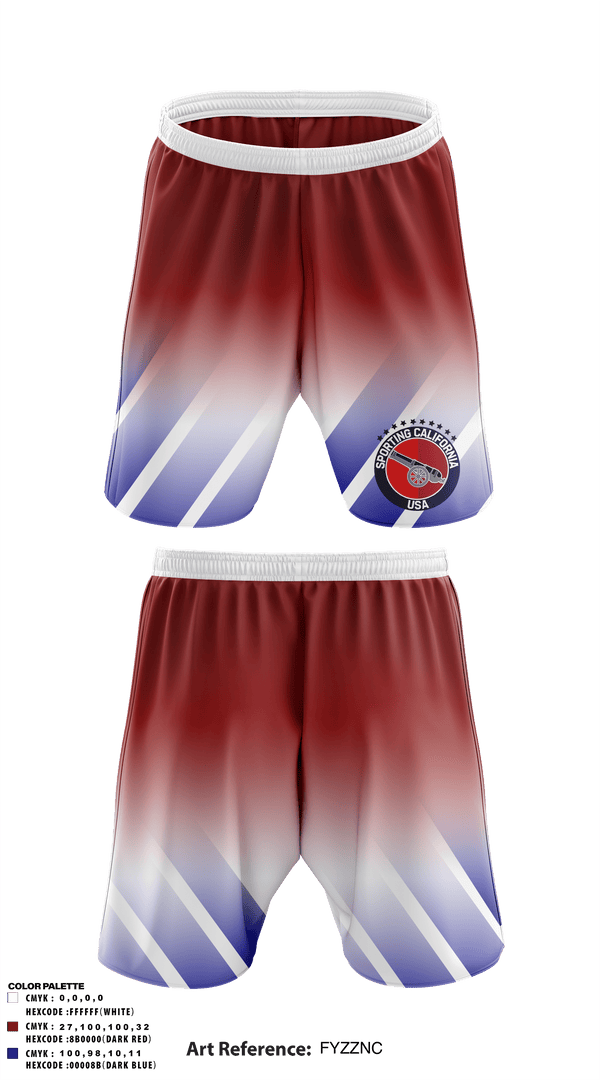 Athletic Shorts With Pockets, Sporting California USA, Men's Soccer, Teamtime, Team time, sublimation, custom sports apparel, team uniforms, spirit wear, spiritwear, sports uniforms, custom shirts, team store, custom team store, fundraiser sports, apparel fundraiser