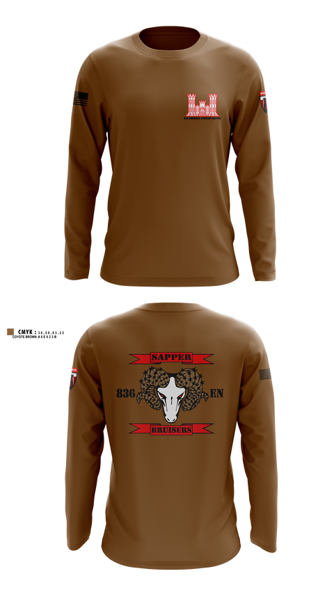 Long Sleeve Performance Shirt, 836 Engineer Company SAPPER, , Teamtime, Team time, sublimation, custom sports apparel, team uniforms, spirit wear, spiritwear, sports uniforms, custom shirts, team store, custom team store, fundraiser sports, apparel fundraiser
