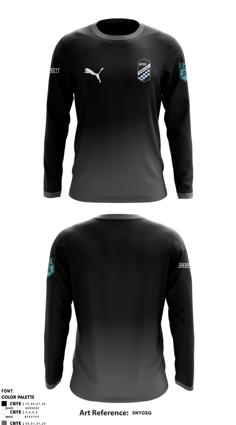 Long Sleeve Performance Shirt, Inter Connecticut, Men's Soccer, Teamtime, Team time, sublimation, custom sports apparel, team uniforms, spirit wear, spiritwear, sports uniforms, custom shirts, team store, custom team store, fundraiser sports, apparel fundraiser