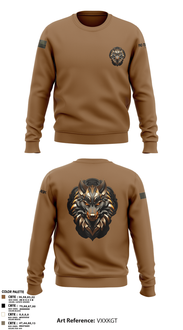 Crew Neck Sweatshirt, 501st BSBWolfpack, Army, Teamtime, Team time, sublimation, custom sports apparel, team uniforms, spirit wear, spiritwear, sports uniforms, custom shirts, team store, custom team store, fundraiser sports, apparel fundraiser
