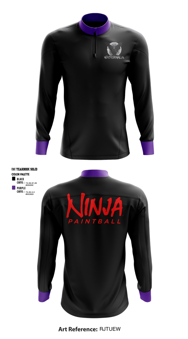 Quarter Zip Jacket, Nocturnalz, Spirit Store, Teamtime, Team time, sublimation, custom sports apparel, team uniforms, spirit wear, spiritwear, sports uniforms, custom shirts, team store, custom team store, fundraiser sports, apparel fundraiser