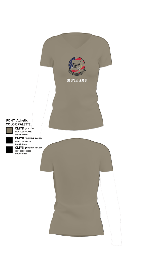 Women's Short Sleeve Vneck Shirt, 910th AMU, Air Force, Teamtime, Team time, sublimation, custom sports apparel, team uniforms, spirit wear, spiritwear, sports uniforms, custom shirts, team store, custom team store, fundraiser sports, apparel fundraiser