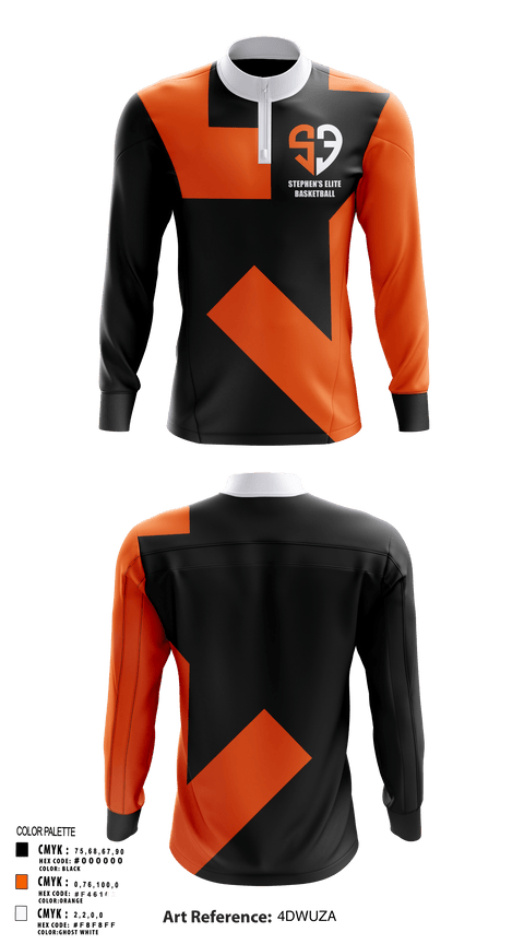 Quarter Zip Jacket, Stephen’s Elite, Men's Basketball, Teamtime, Team time, sublimation, custom sports apparel, team uniforms, spirit wear, spiritwear, sports uniforms, custom shirts, team store, custom team store, fundraiser sports, apparel fundraiser