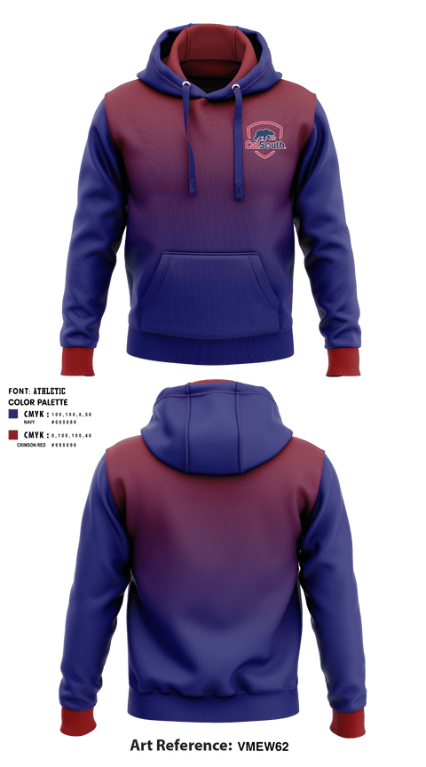 Hoodie, California State Soccer Association – South (Cal South), Men's Soccer, Teamtime, Team time, sublimation, custom sports apparel, team uniforms, spirit wear, spiritwear, sports uniforms, custom shirts, team store, custom team store, fundraiser sports, apparel fundraiser