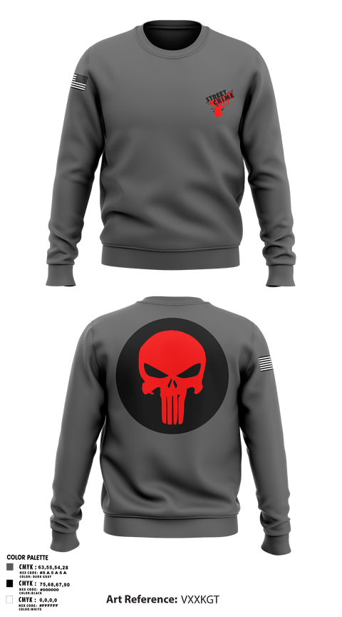 Crew Neck Sweatshirt, Street Crimes, Police, Teamtime, Team time, sublimation, custom sports apparel, team uniforms, spirit wear, spiritwear, sports uniforms, custom shirts, team store, custom team store, fundraiser sports, apparel fundraiser