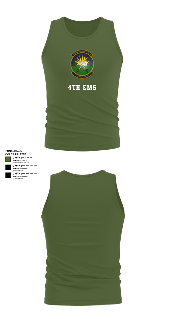 Tank Top, 4th EMS, Air Force, Teamtime, Team time, sublimation, custom sports apparel, team uniforms, spirit wear, spiritwear, sports uniforms, custom shirts, team store, custom team store, fundraiser sports, apparel fundraiser