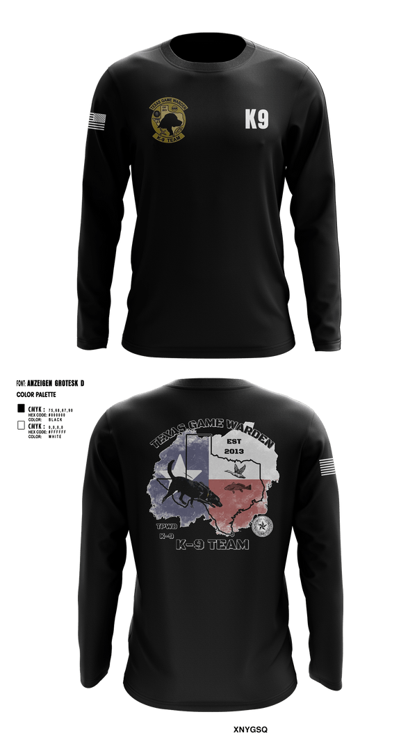 Long Sleeve Performance Shirt, TXGW K9, Police, Teamtime, Team time, sublimation, custom sports apparel, team uniforms, spirit wear, spiritwear, sports uniforms, custom shirts, team store, custom team store, fundraiser sports, apparel fundraiser