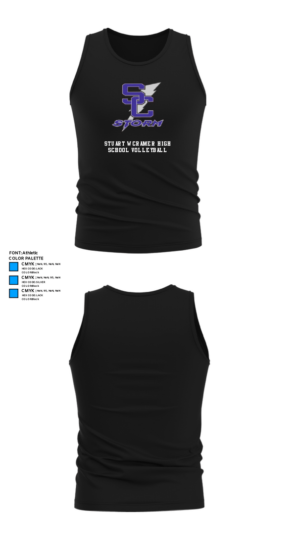Tank Top, Stuart W Cramer High School Volleyball, Women's Volleyball, Teamtime, Team time, sublimation, custom sports apparel, team uniforms, spirit wear, spiritwear, sports uniforms, custom shirts, team store, custom team store, fundraiser sports, apparel fundraiser