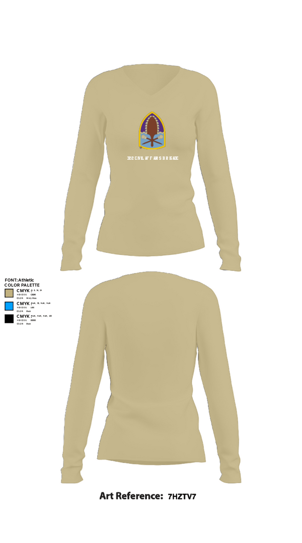 Women's Long Sleeve Vneck Shirt, , Army, Teamtime, Team time, sublimation, custom sports apparel, team uniforms, spirit wear, spiritwear, sports uniforms, custom shirts, team store, custom team store, fundraiser sports, apparel fundraiser