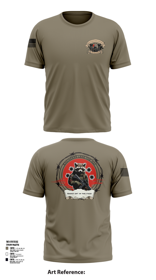 Short Sleeve Performance Shirt, 441st Engineer Company, Army, Teamtime, Team time, sublimation, custom sports apparel, team uniforms, spirit wear, spiritwear, sports uniforms, custom shirts, team store, custom team store, fundraiser sports, apparel fundraiser