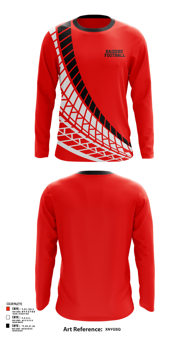 Long Sleeve Performance Shirt, Raiders, Football, Teamtime, Team time, sublimation, custom sports apparel, team uniforms, spirit wear, spiritwear, sports uniforms, custom shirts, team store, custom team store, fundraiser sports, apparel fundraiser