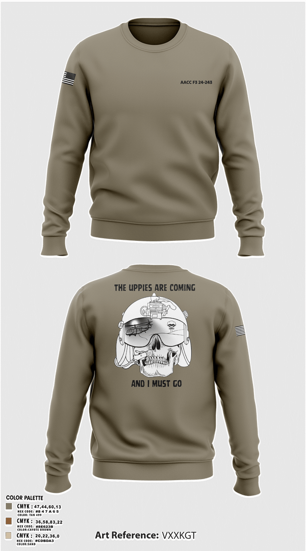 Crew Neck Sweatshirt, 42D FRSDAACC, Army, Teamtime, Team time, sublimation, custom sports apparel, team uniforms, spirit wear, spiritwear, sports uniforms, custom shirts, team store, custom team store, fundraiser sports, apparel fundraiser