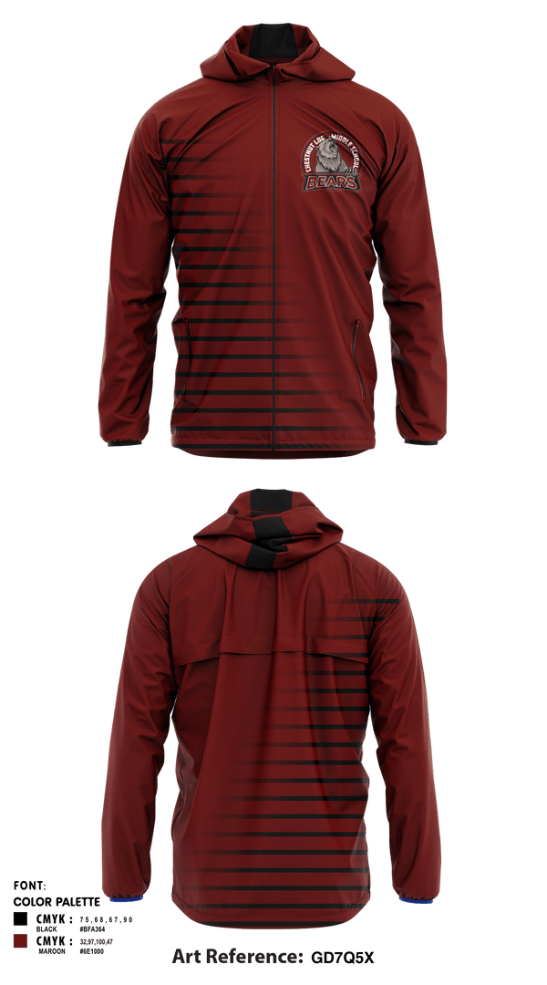 Windbreaker, Chestnut Log Middle School, , Teamtime, Team time, sublimation, custom sports apparel, team uniforms, spirit wear, spiritwear, sports uniforms, custom shirts, team store, custom team store, fundraiser sports, apparel fundraiser