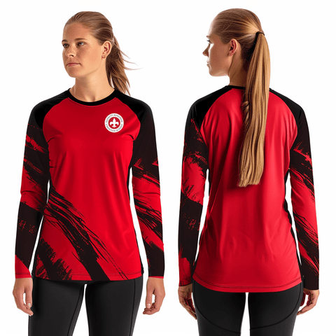 Long Sleeve Performance Shirt, Garrett Memorial Christian School Volleyball, Women's Volleyball, Teamtime, Team time, sublimation, custom sports apparel, team uniforms, spirit wear, spiritwear, sports uniforms, custom shirts, team store, custom team store, fundraiser sports, apparel fundraiser