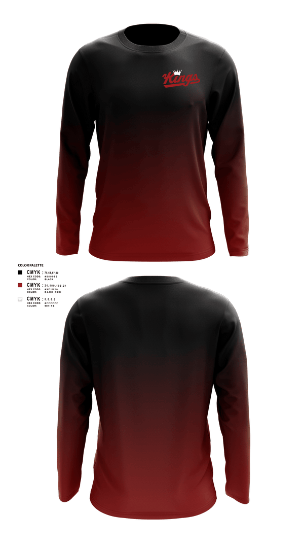 Long Sleeve Performance Shirt, KINGS, Men's Basketball, Teamtime, Team time, sublimation, custom sports apparel, team uniforms, spirit wear, spiritwear, sports uniforms, custom shirts, team store, custom team store, fundraiser sports, apparel fundraiser