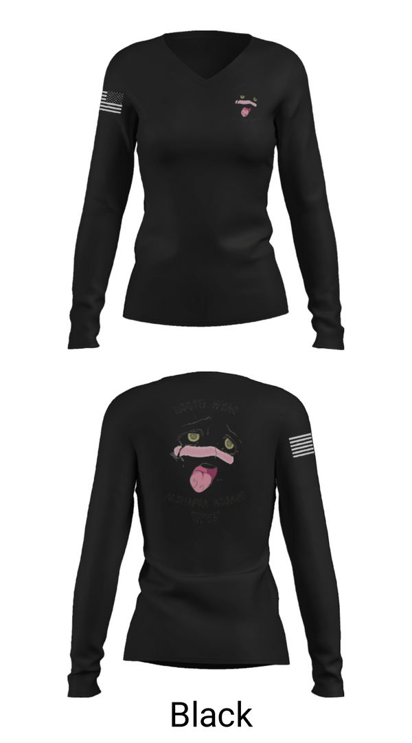 Women's Long Sleeve Vneck Shirt, 380th HVAC, , Teamtime, Team time, sublimation, custom sports apparel, team uniforms, spirit wear, spiritwear, sports uniforms, custom shirts, team store, custom team store, fundraiser sports, apparel fundraiser
