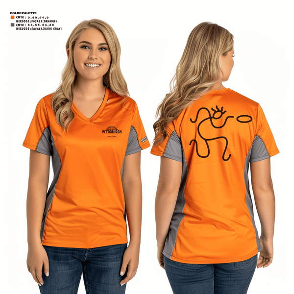Women's Short Sleeve Vneck Shirt, Pittsburgh Ultimate, Spirit Store, Teamtime, Team time, sublimation, custom sports apparel, team uniforms, spirit wear, spiritwear, sports uniforms, custom shirts, team store, custom team store, fundraiser sports, apparel fundraiser