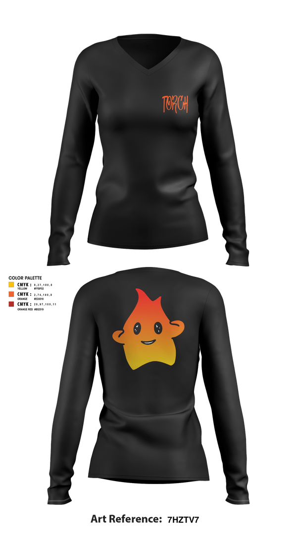 Women's Long Sleeve Vneck Shirt, Torch, Women's Basketball, Teamtime, Team time, sublimation, custom sports apparel, team uniforms, spirit wear, spiritwear, sports uniforms, custom shirts, team store, custom team store, fundraiser sports, apparel fundraiser
