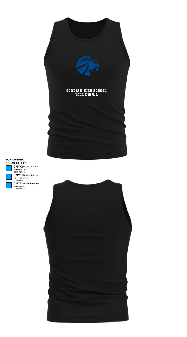 Tank Top, Goddard High School Volleyball, Women's Volleyball, Teamtime, Team time, sublimation, custom sports apparel, team uniforms, spirit wear, spiritwear, sports uniforms, custom shirts, team store, custom team store, fundraiser sports, apparel fundraiser