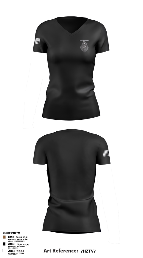 Women's Short Sleeve Vneck Shirt, 1/3 CR Reconnaissance, , Teamtime, Team time, sublimation, custom sports apparel, team uniforms, spirit wear, spiritwear, sports uniforms, custom shirts, team store, custom team store, fundraiser sports, apparel fundraiser