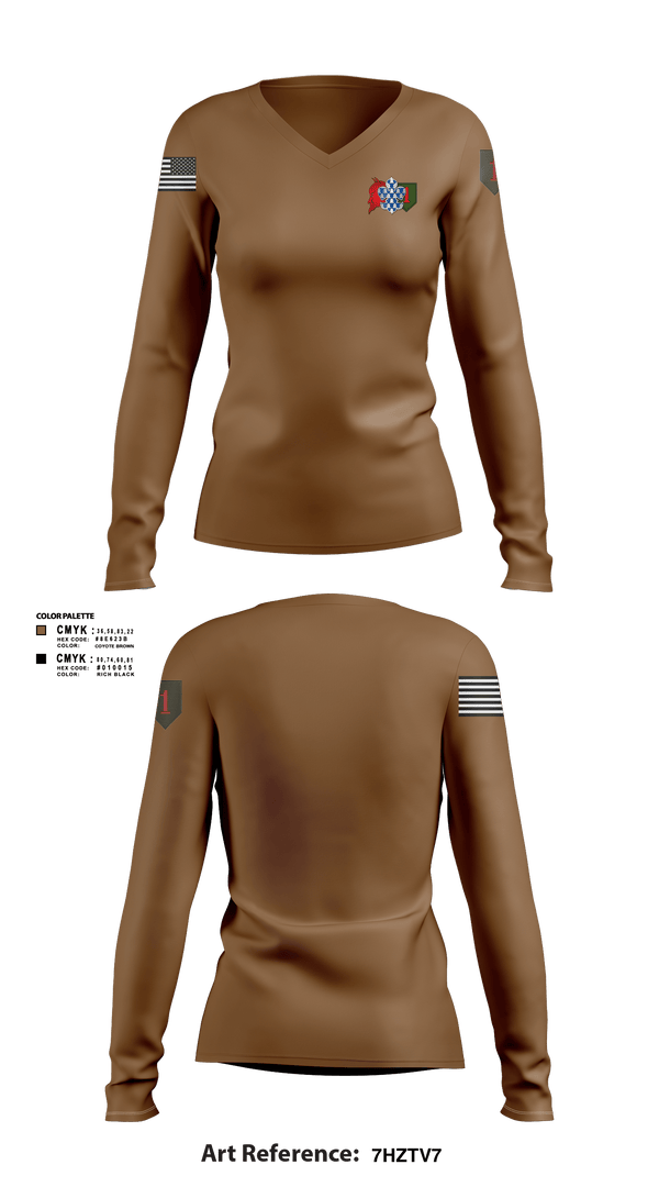 Women's Long Sleeve Vneck Shirt, 3rd plt kingsmen, Army, Teamtime, Team time, sublimation, custom sports apparel, team uniforms, spirit wear, spiritwear, sports uniforms, custom shirts, team store, custom team store, fundraiser sports, apparel fundraiser