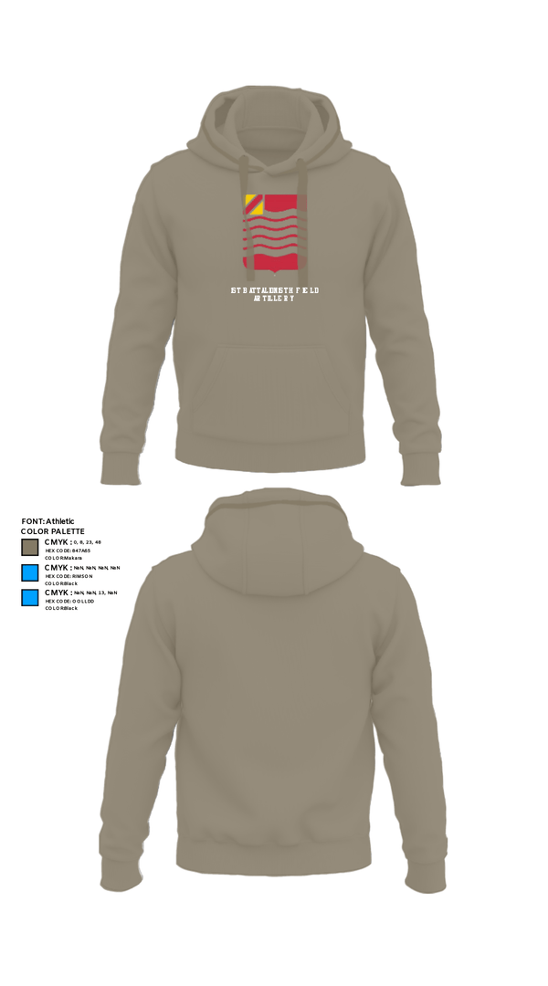 Hoodie, 1st Battalion 15th Field Artillery, Army, Teamtime, Team time, sublimation, custom sports apparel, team uniforms, spirit wear, spiritwear, sports uniforms, custom shirts, team store, custom team store, fundraiser sports, apparel fundraiser