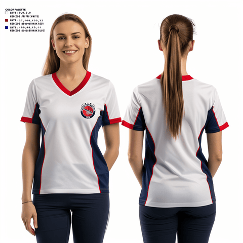 Women's Short Sleeve Vneck Shirt, Sporting California USA, Men's Soccer, Teamtime, Team time, sublimation, custom sports apparel, team uniforms, spirit wear, spiritwear, sports uniforms, custom shirts, team store, custom team store, fundraiser sports, apparel fundraiser